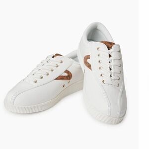 Tretorn Leopard Nylite Leather Sneakers Size 9M - NWT